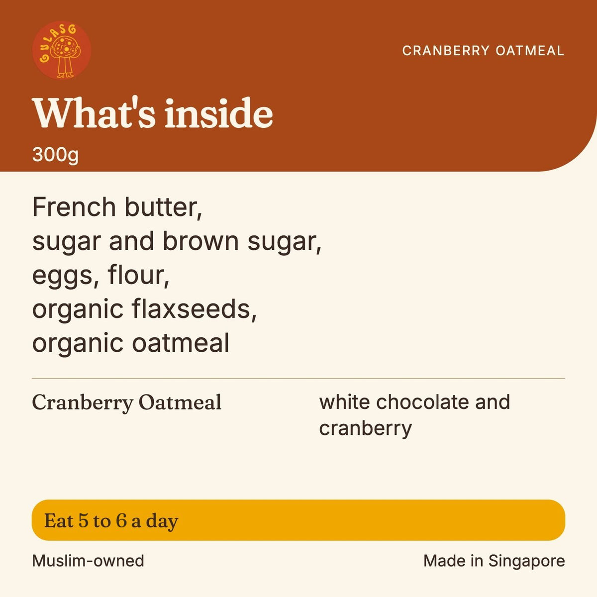 Cranberry Oatmeal full contents